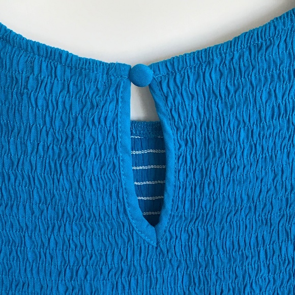 ZESICA Flutter Short Sleeve Smocked Midi Tiered A Line Dress Women’s Size Large - Picture 8 of 16